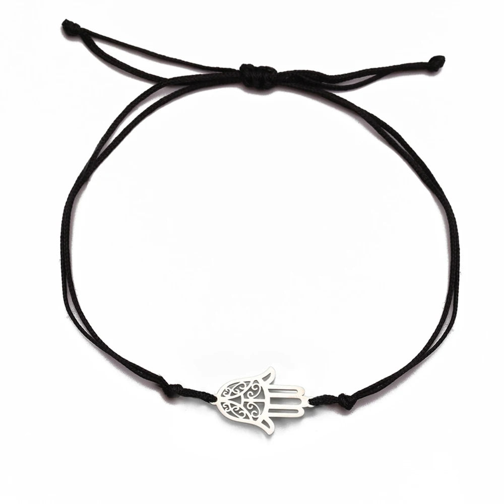 Skyrim Amulet Hamsa Hand of Fatima Bracelets on Hand Gold Color Women's Bracelet Stainless Steel Islamic Lucky Jewelry Gift 2025