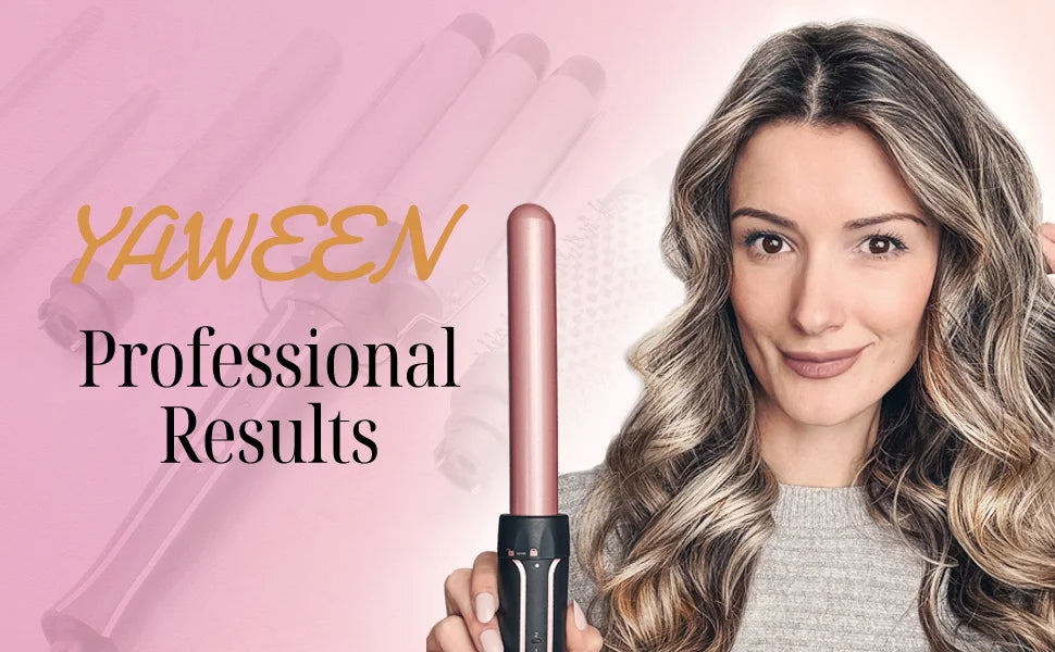 Curling Iron Wand Set 6-in-1 Hair Curler with 3 Barrel Hair Crimper, Spiral Curling Iron - Fast Heating Styling Tools for Women