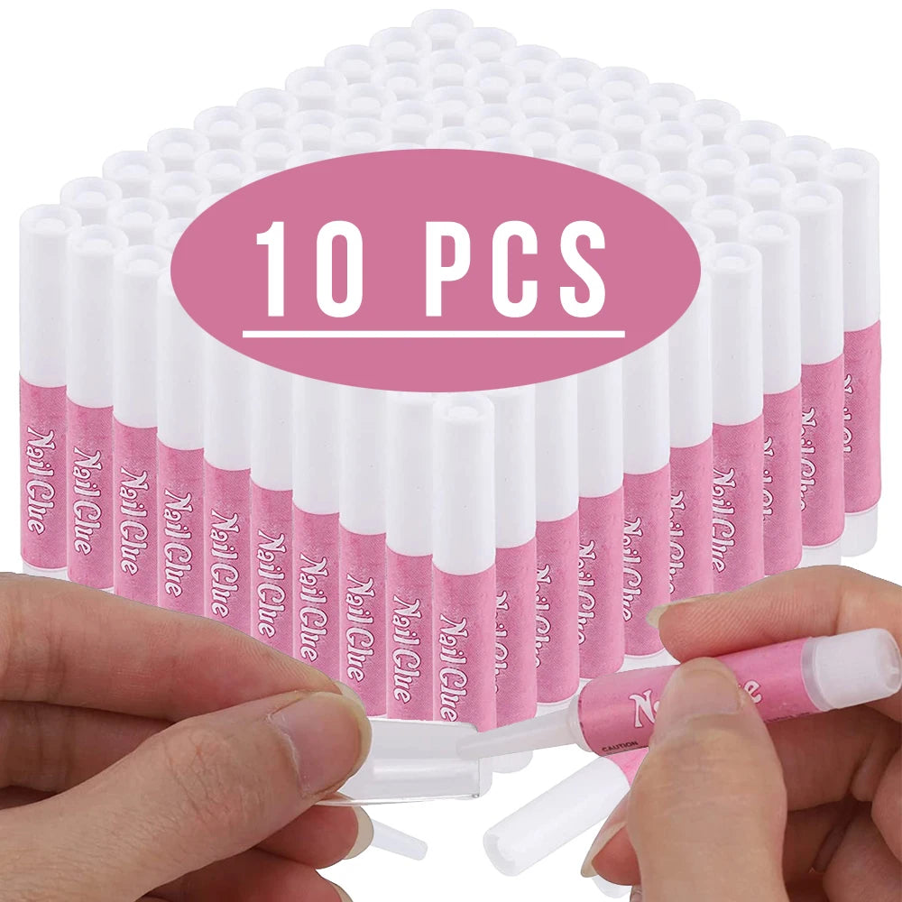 100/50/10PCS Mini False Nails Glue Net-2g Strong Adhesive Acrylic Tips Glue For Rhinestone Broken Nails Manicure Extension Glue