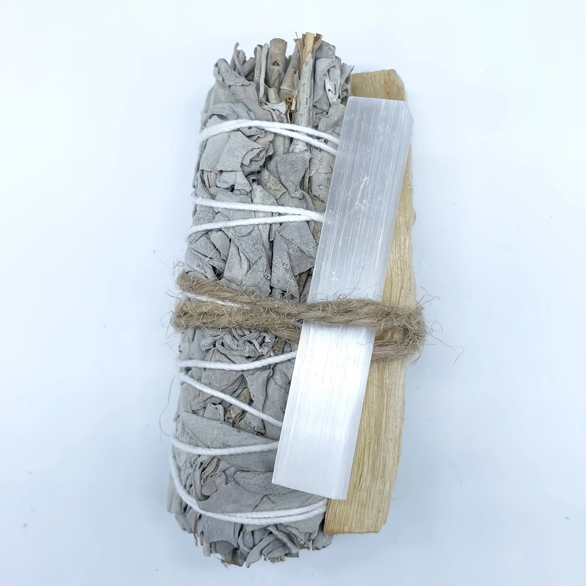 A Set Consisting of 1pc of Stone, White Sage,And Peruvian Golden Wood,Ideal for House Cleaning.It Makes a Great Gift for Parents