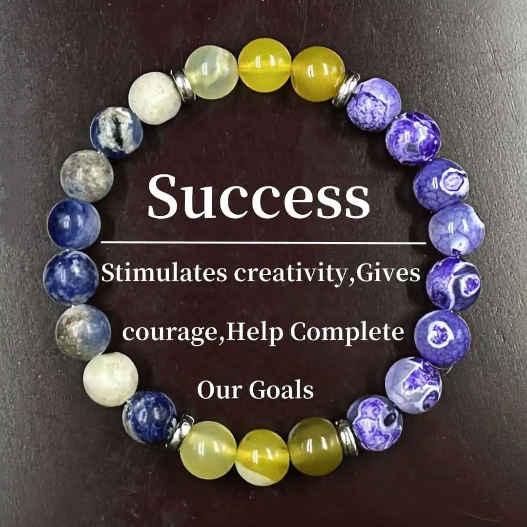 Stone Beads Bracelet Amethyst Tiger Eye Crystal Quartz Agate Gem Beads Bangles Women Reiki Healling Jewelry Gift Mens Bracelet
