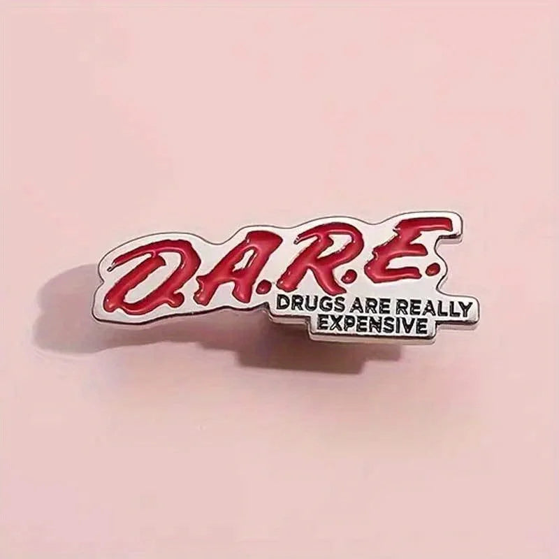 Red Letter Phrase Pin Badge Brooch Simple Style Men's Brooch Jewelry Gift Punk Style