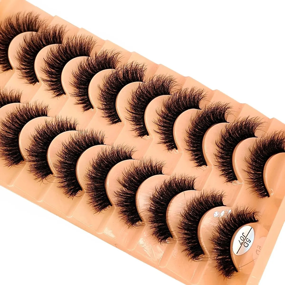 HBZGTLAD 10 Pairs Faux Mink Eyelashes Handmade False Eyelashes Natural Nude Makeup Simulation Cross Messy Eye 3D Curly Eyelashes