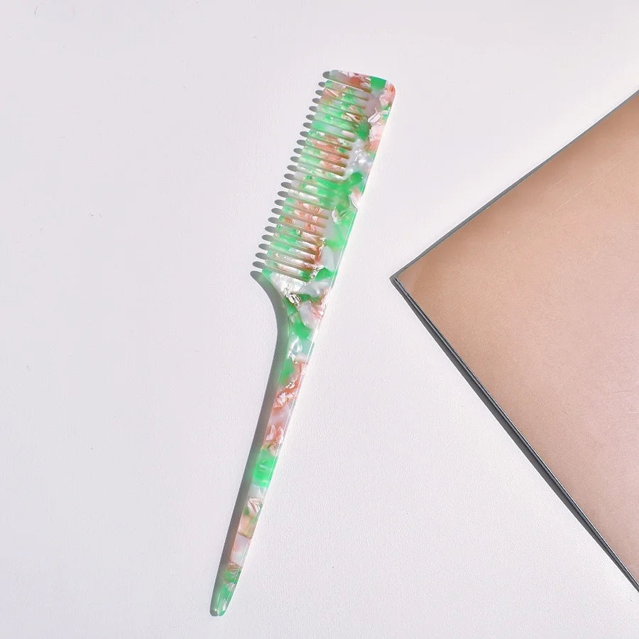 1PC multi-colored acetic acid portable tip tail comb for various hair lengths for travel and home use