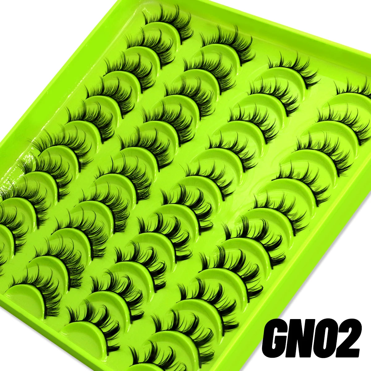 GROINNEYA Manga Lashes Mixed style 5/9/20 Pairs 3D 6D 8D Mink Lashes Natural Eyelashes Soft Cross Wispy False Eyelashes Eyelash