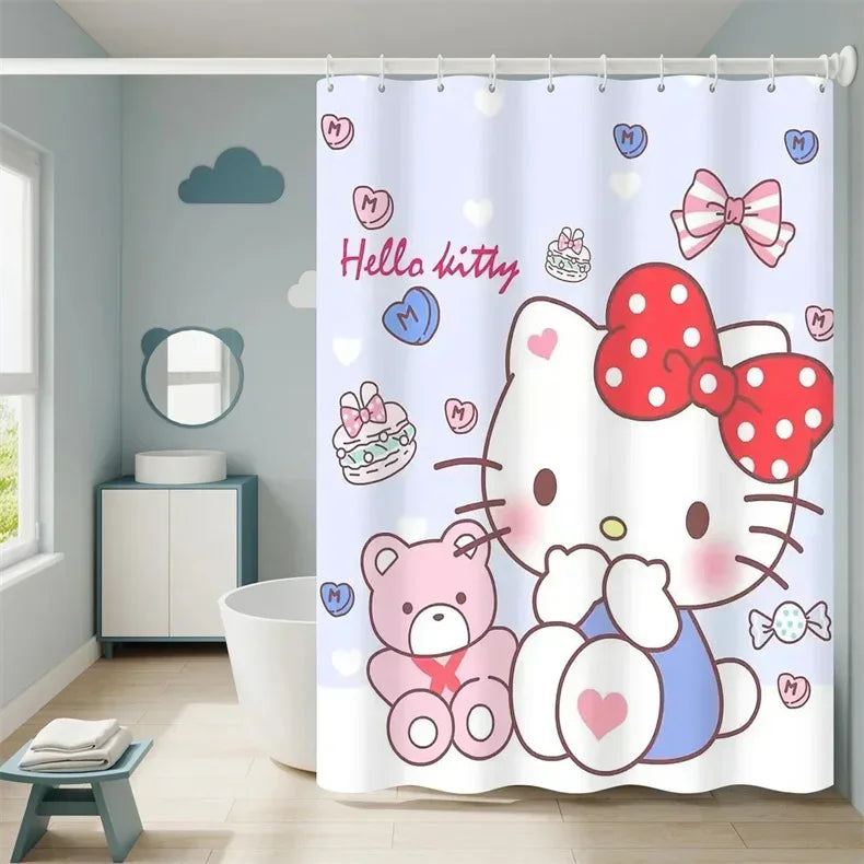 TR01  Cute Kawaii Cartoon Shower Curtains Bathroom Curtain Waterproof with Hooks Anime Bathroom Decoration Curtain…7&u