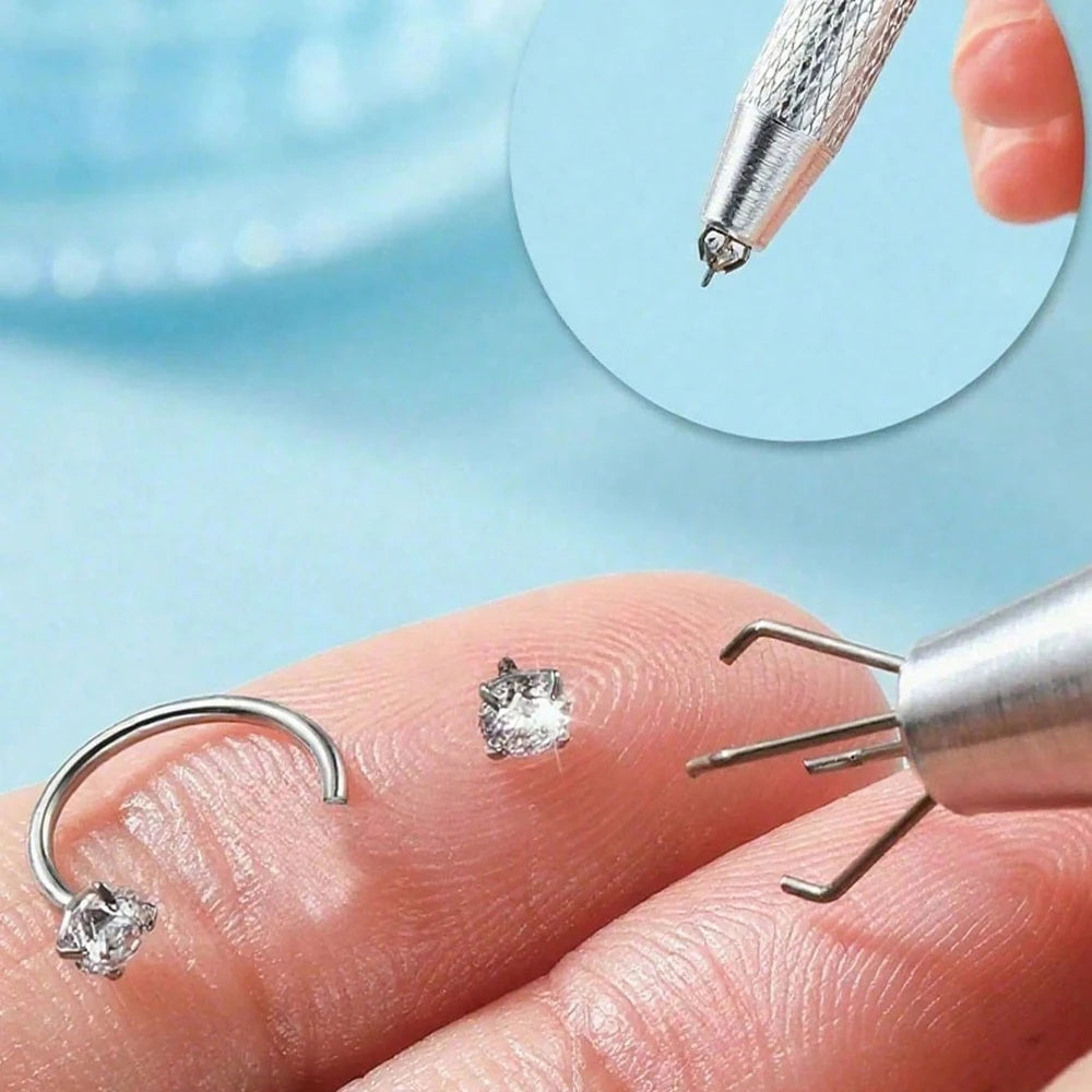 3pcs/Set Heart Horseshoe Nose Ring Nose Studs, Silver Gold Nose Ring, Stainless Steel Nose Piercing Jewelry For Women Man