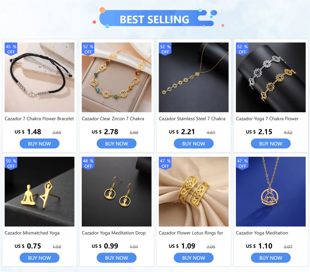 Cazador Yoga 7 Chakra Flower Charms Women's Bracelets Stainless Steel Gold Color Jewelry Hand Bracelet Meditation Amulet Gifts