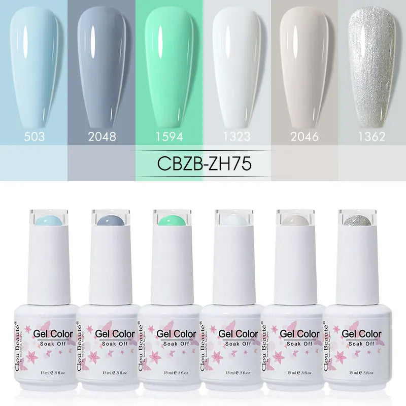 Clou Beaute 6/8pcs 15ml UV Nail Gel Colors Polish Set Summer Pretty Sugar Pink Red Neon Professional Nail Art Manicure Kit Gift