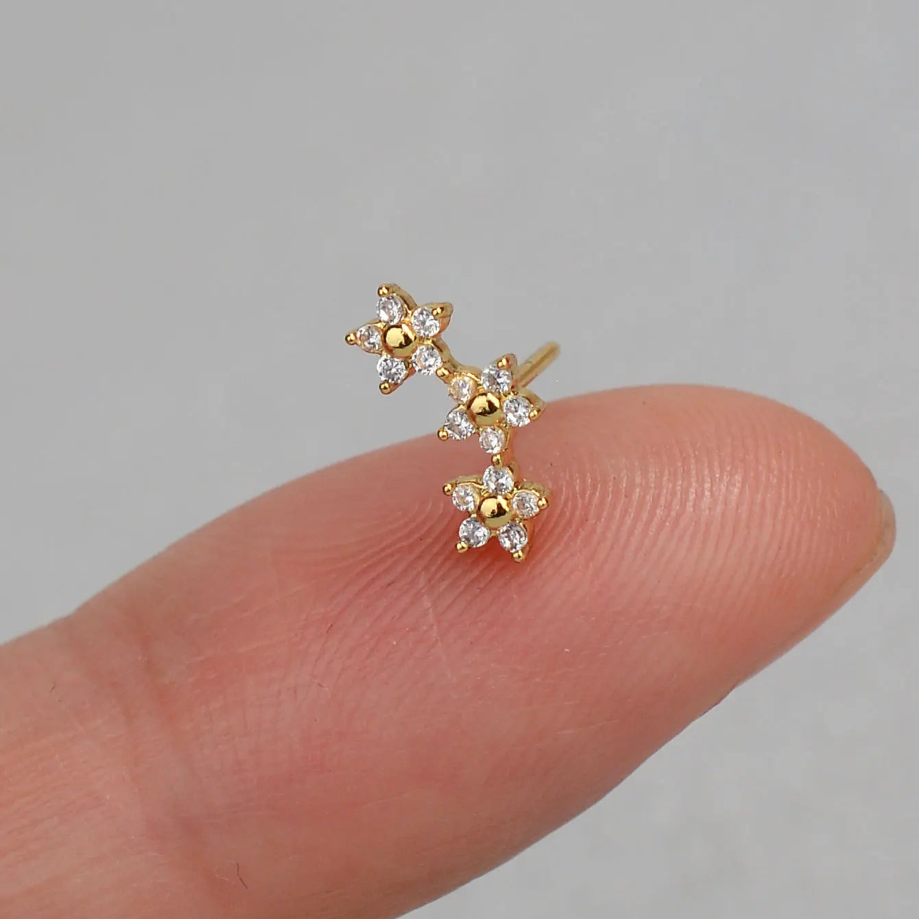 1PC Stainless Steel CZ Nose Ring L Shape Nose Studs Spider Snake Bow Flower Leaf Nostril Nose Piercing Body Jewelry  For Women
