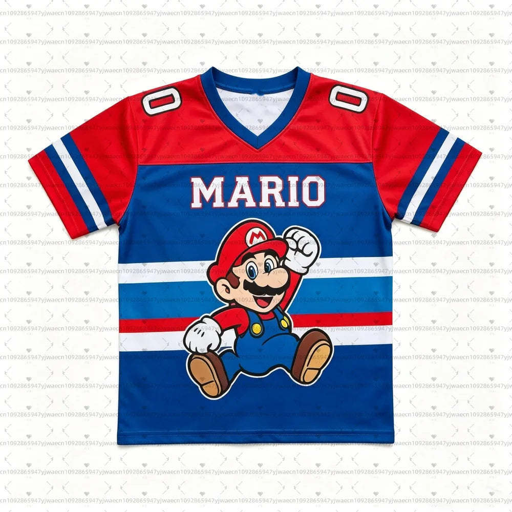 26 Men Women Super Mario Bros Yoshi Peach T Shirt Kids Summer Dress Boy T-Shirt Men Women Short Sleeve Top Short Sleeve T-Shrit