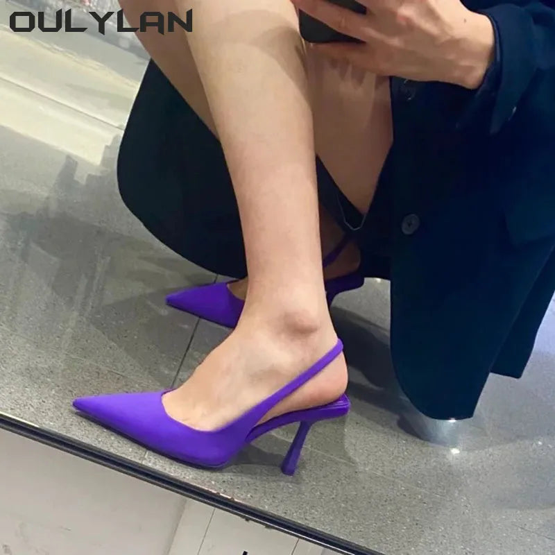 Oulylan High Heels Shallow Women's Sandals Shoes for Women High heeled Sandals  Women's Shoes Fashion Pumps Pointed Toe