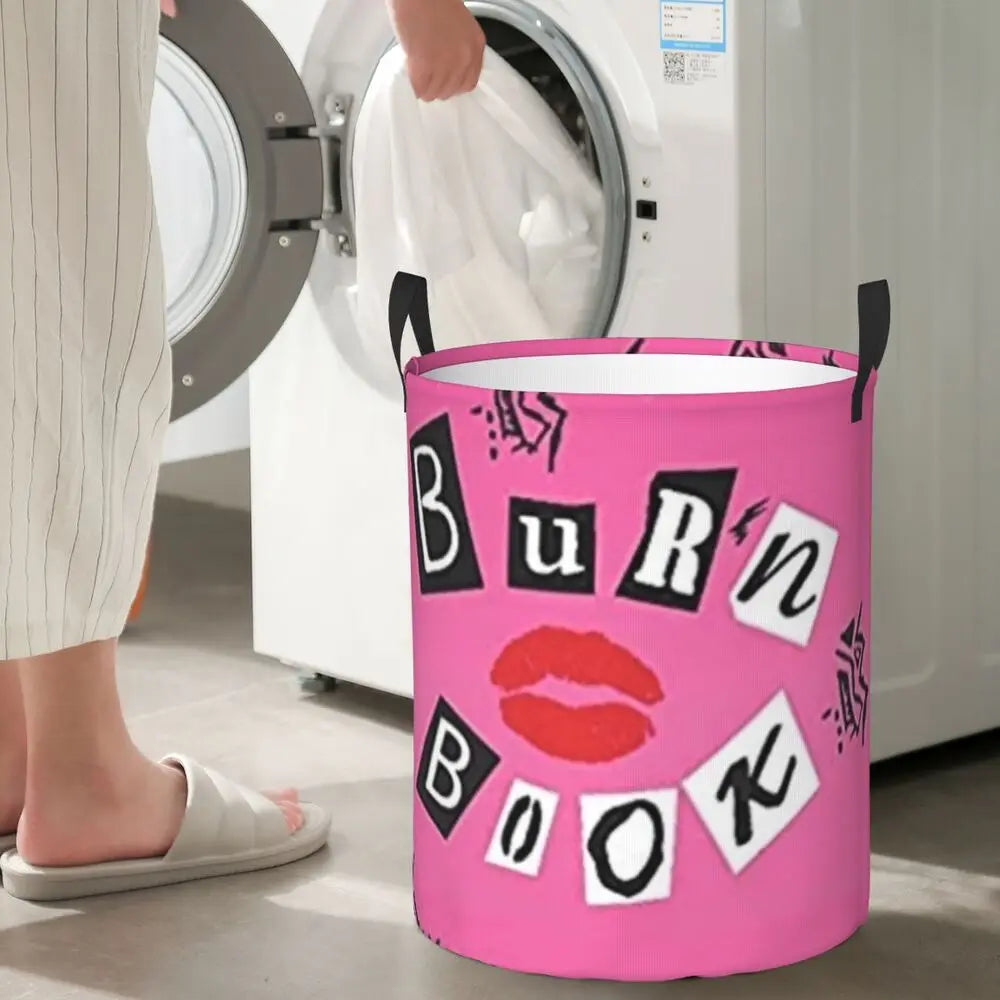 Burn Book Mean Girls Foldable Laundry Baskets Dirty Clothes Home Organizer Large Waterproof Hamper For Home Kids