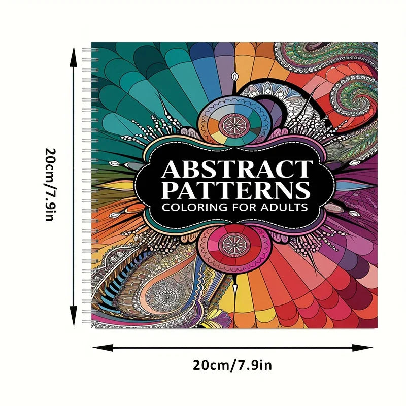 Coloring Book Abstract Patterns for Adult Colouring Book, Birthday Day Gift, Back to School Supplies, Adults Cute Drawing Book