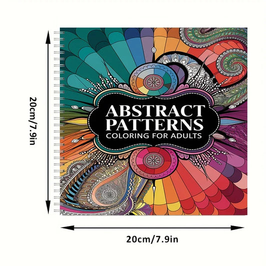 Coloring Book Abstract Patterns for Adult Colouring Book, Birthday Day Gift, Back to School Supplies, Adults Cute Drawing Book