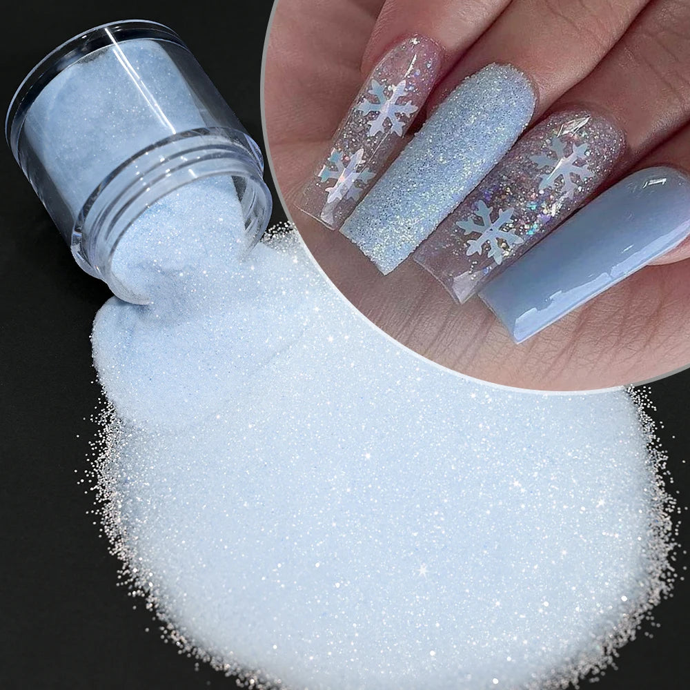 6Jars Glitter Nude Acrylic Nail Powder Set Pink Blue Glitter Acrylic Powder for Nail Extension French Manicure Nail Carving Tool