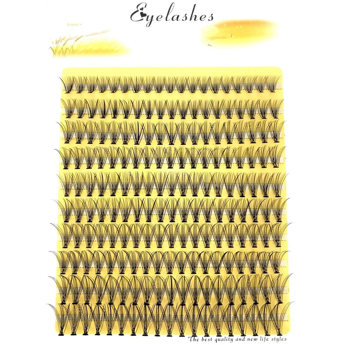 200 Clusters 10D 20D 30D 40D 60D 80D Mixed Tray Individual Lashes 3D Russia Premade Volume Lashes Soft Natural Lashes Mink Lash