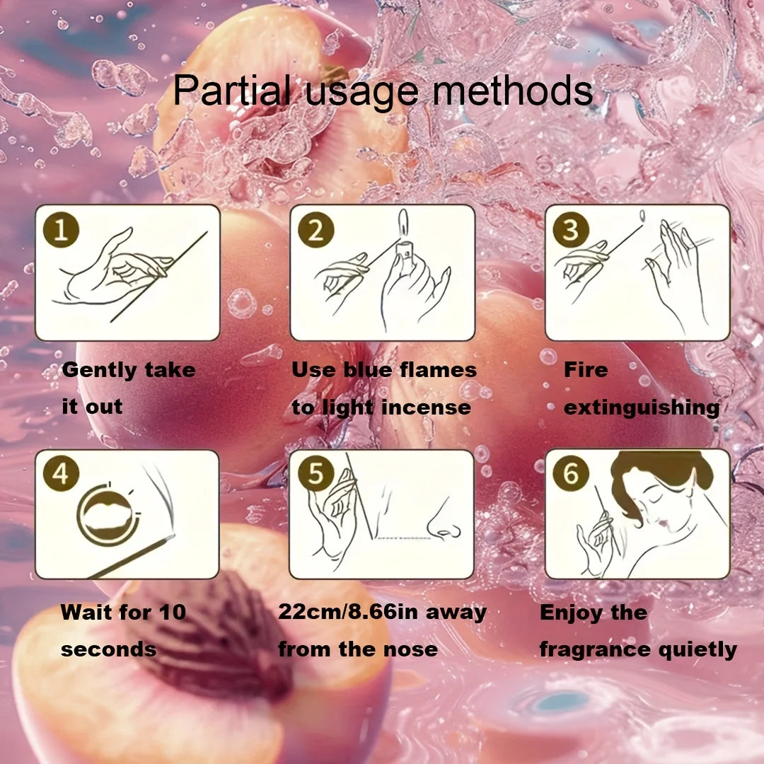 Peach Blossom Long-Lasting Incense Sticks