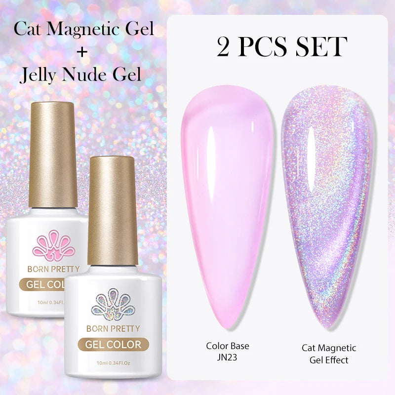 BORN PRETTY 2Pcs Base Gel Super Top Coat Gel Polish Set Black White Color Gel Varnis Semi Permanent Soak Off UV LED Gel for Nail