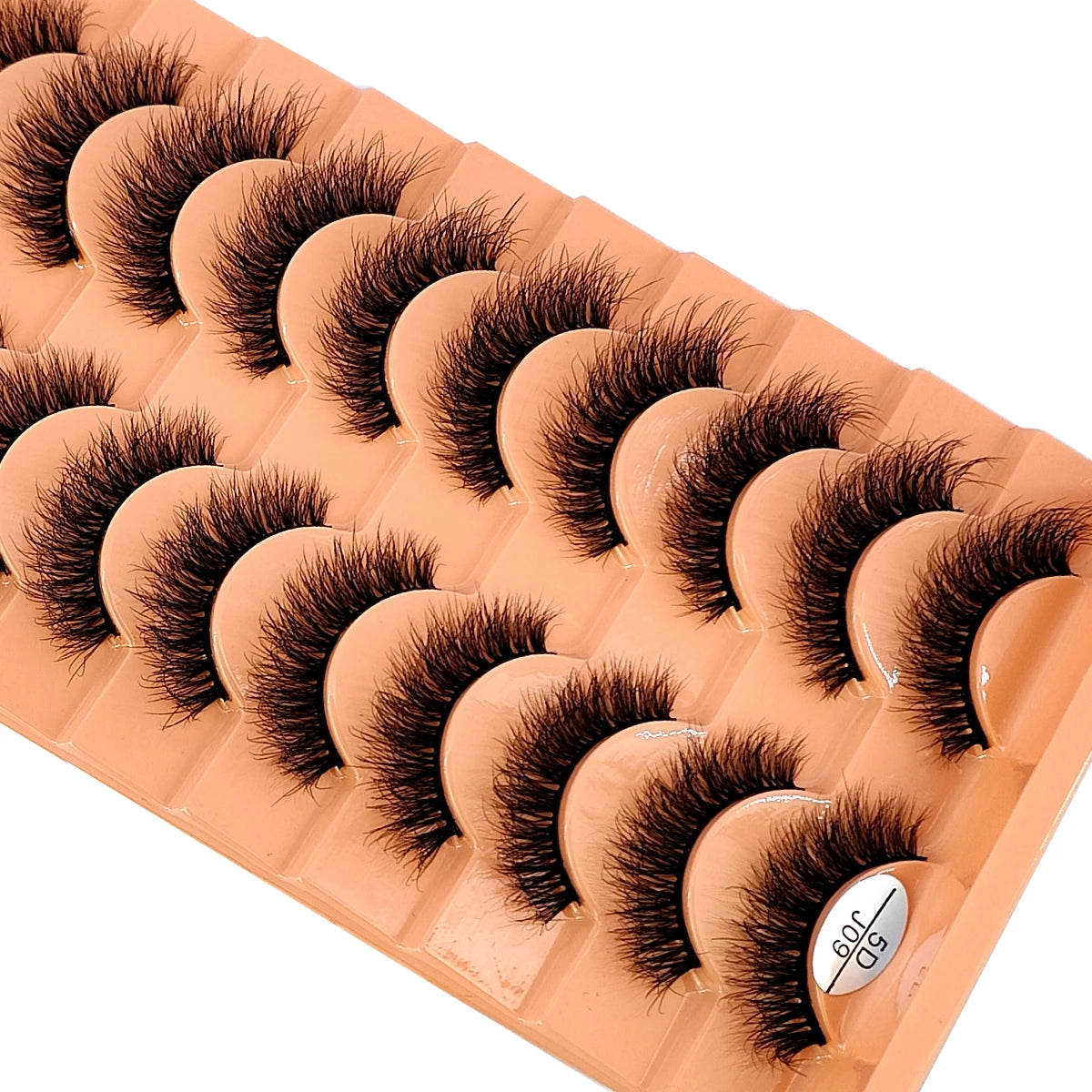 HBZGTLAD 10 Pairs Faux Mink Eyelashes Handmade False Eyelashes Natural Nude Makeup Simulation Cross Messy Eye 3D Curly Eyelashes