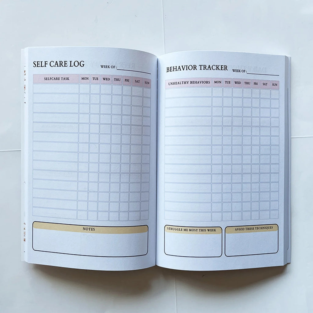 MEGA Therapy Journal Self Care Writing Tools with Guided Prompts Durable Cover for Mental Healing