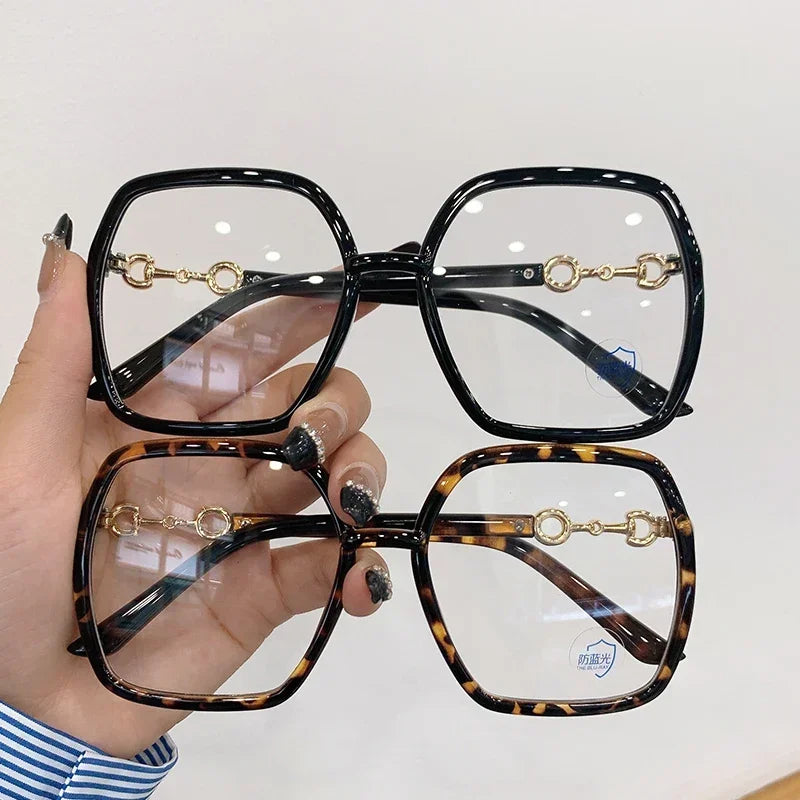 Myopia Glasses for Women and Men New Oversized Square Eyeglasses 0 To -4.0 Очки для близорукости