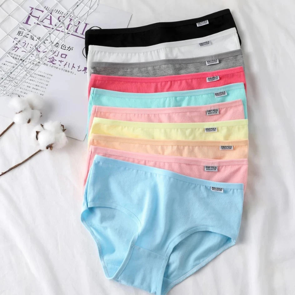 Candy Color Cotton Briefs Set (7-Pack)