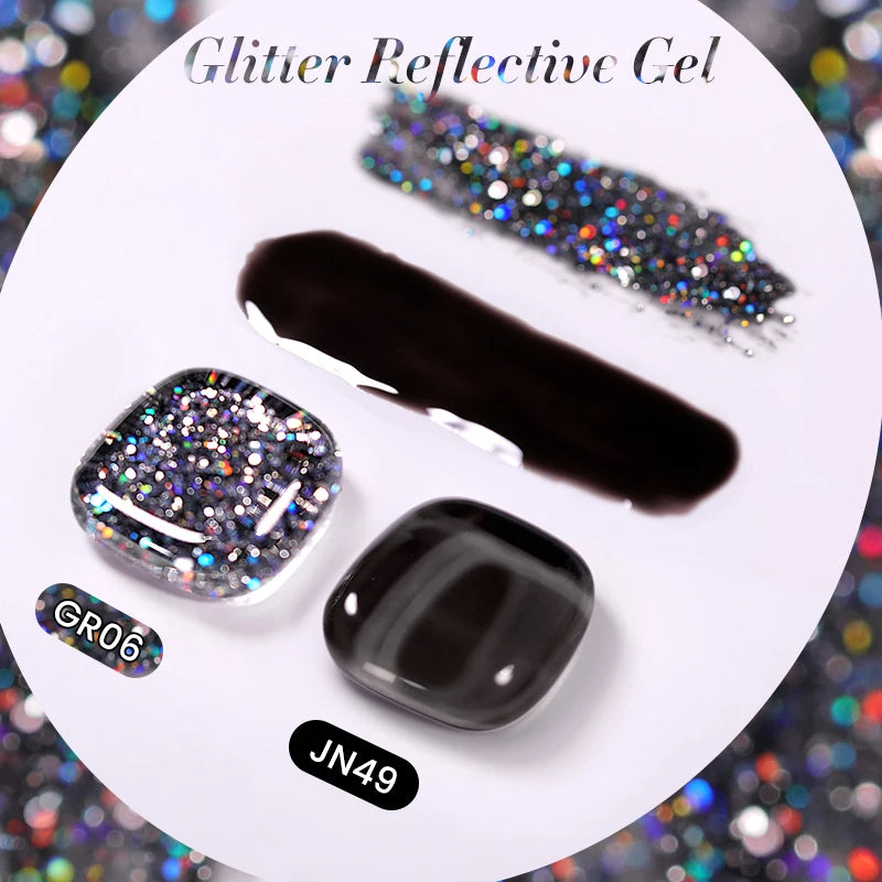 BORN PRETTY 2Pcs Base Gel Super Top Coat Gel Polish Set Black White Color Gel Varnis Semi Permanent Soak Off UV LED Gel for Nail