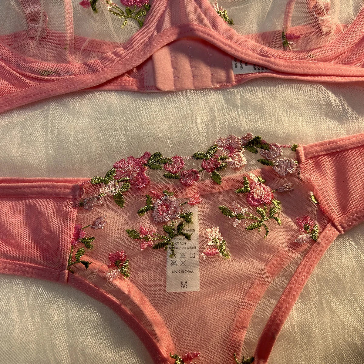 Fairy Embroidery Bra & Brief Set