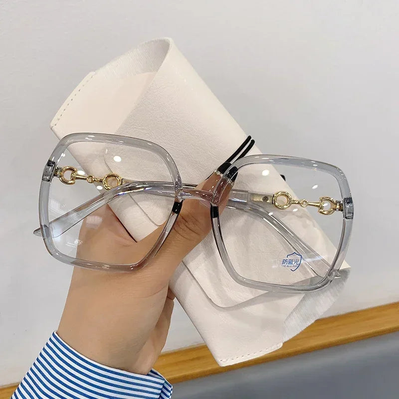 Myopia Glasses for Women and Men New Oversized Square Eyeglasses 0 To -4.0 Очки для близорукости