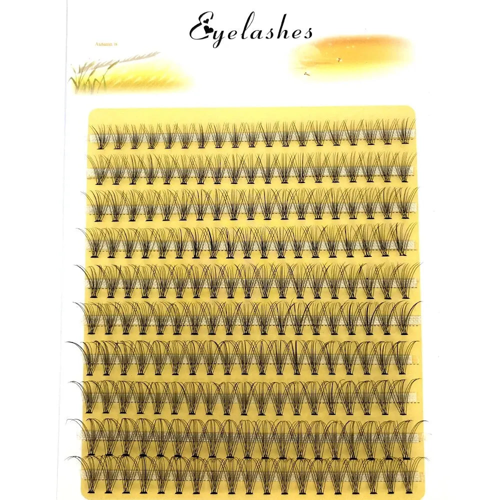 200 Clusters 10D 20D 30D 40D 60D 80D Mixed Tray Individual Lashes 3D Russia Premade Volume Lashes Soft Natural Lashes Mink Lash