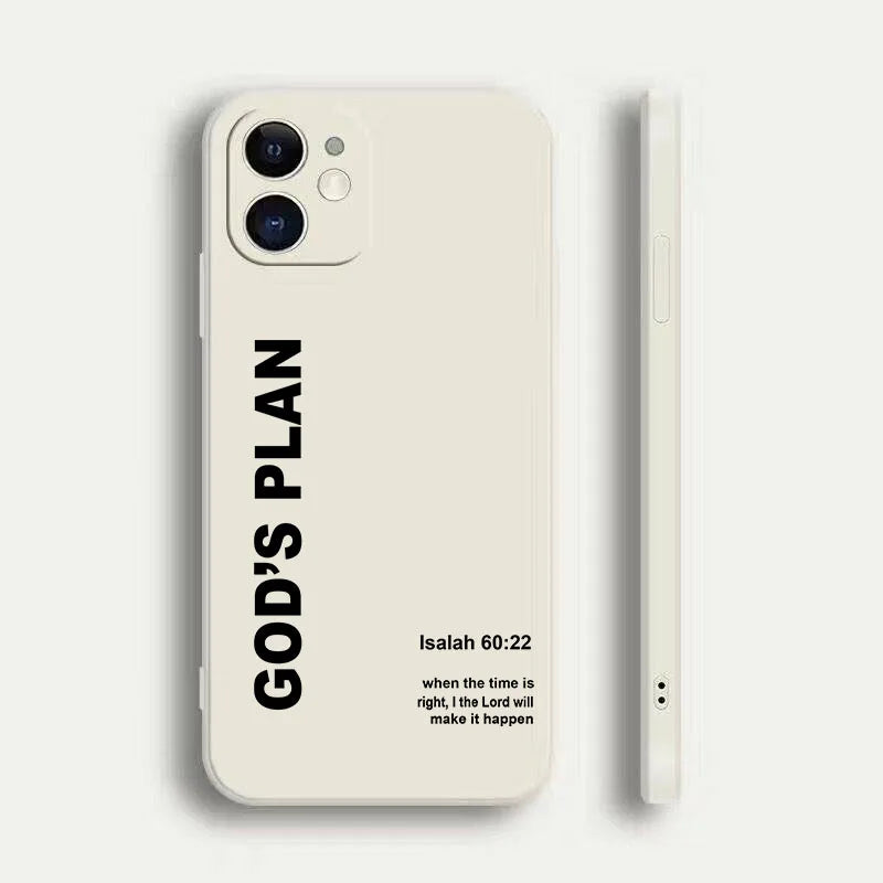 God's Plan Jesus Bible Verse Phone Case For iPhone 17 16 15 14 13 12 11 Pro Max Mini SE 7 8 Plus Shockproof Non-Slip Cover Funda