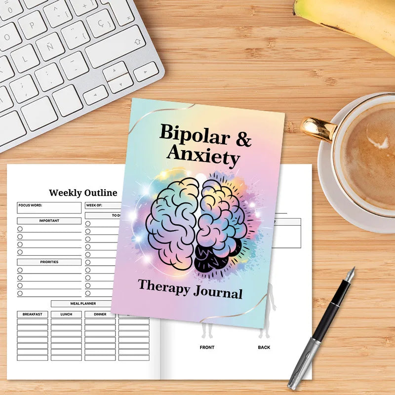 Bipolar &Anxiety, Bipolar Disorder, BD Psychological Therapy, Journal Planners Notebook