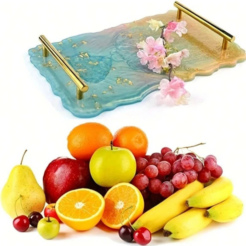 Epoxy Resin Casting Silicone Mold Cube+Straight Edge Cylinder DIY Craft Art Tray Storage Container Holiday Decoration