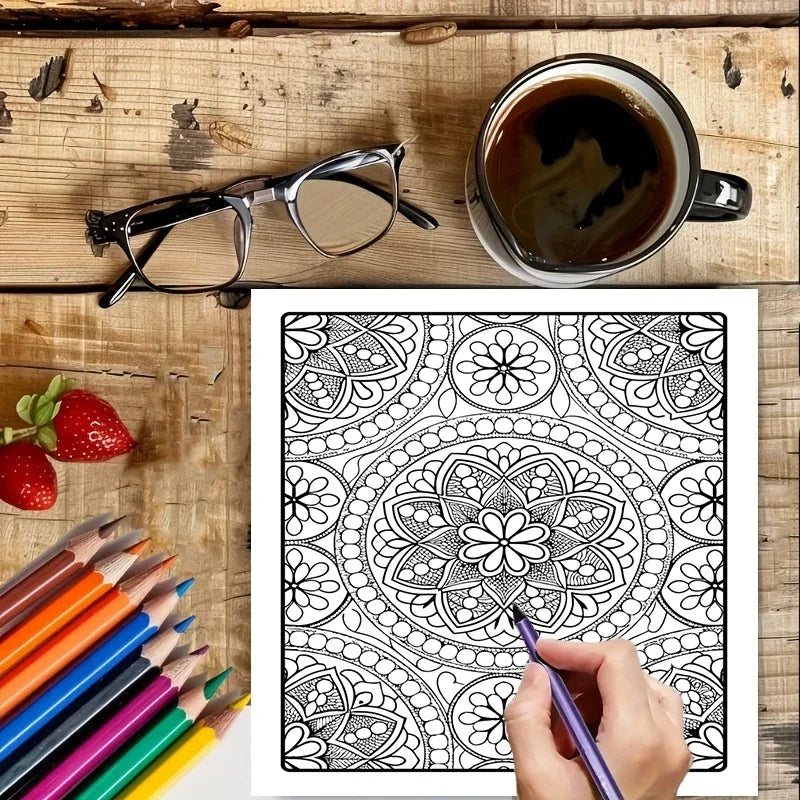 Coloring Book Abstract Patterns for Adult Colouring Book, Birthday Day Gift, Back to School Supplies, Adults Cute Drawing Book