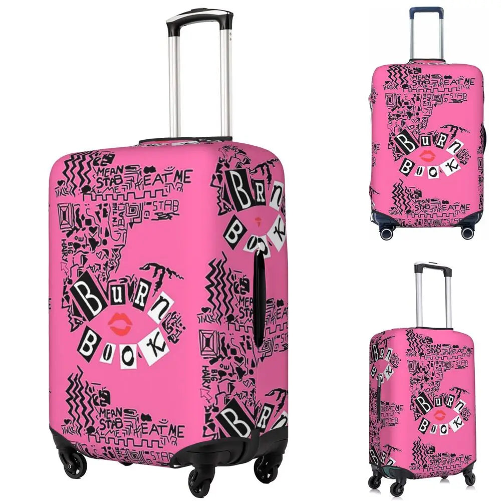 Burn Book - Mean Girls Suitcase Cover Protection Elastic Travel Luggage Protector Covers for 18-32 Inch
