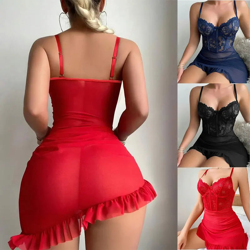 Sheer Lace Fairy Nightdress Set