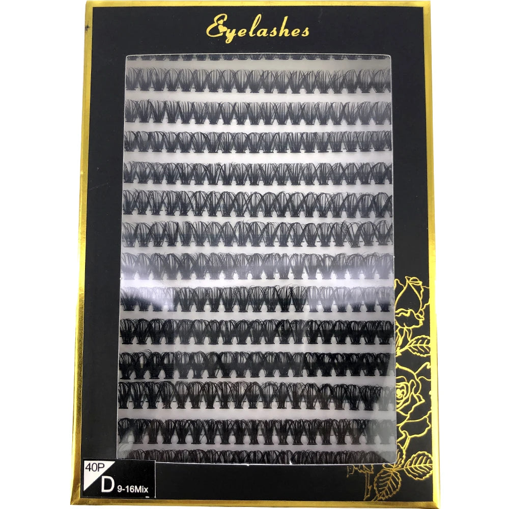 30D 40D 60D 80D Mixed Tray Individual Lashes 3D Russia Volume Eye Lashes Soft Natural Lashes Mink Lash Cluster False Eyelashes