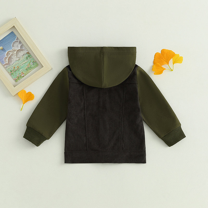 2023-06-22 Lioraitiin 0-4Years Toddler Boy Girl Fall Corduroy Jacket Casual Long Sleeve Button Down Lapel Coat Hoodie Outwear