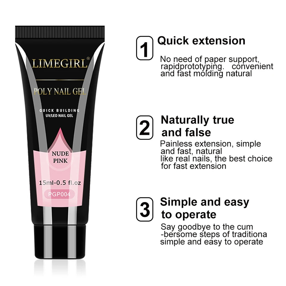 LIMEGIRL Gel Nail Polish Kit UV Soak Gel Base Coat Polishing Tool with LED Light and Nail Drill Semi-Permanent Gel Varnish Kit