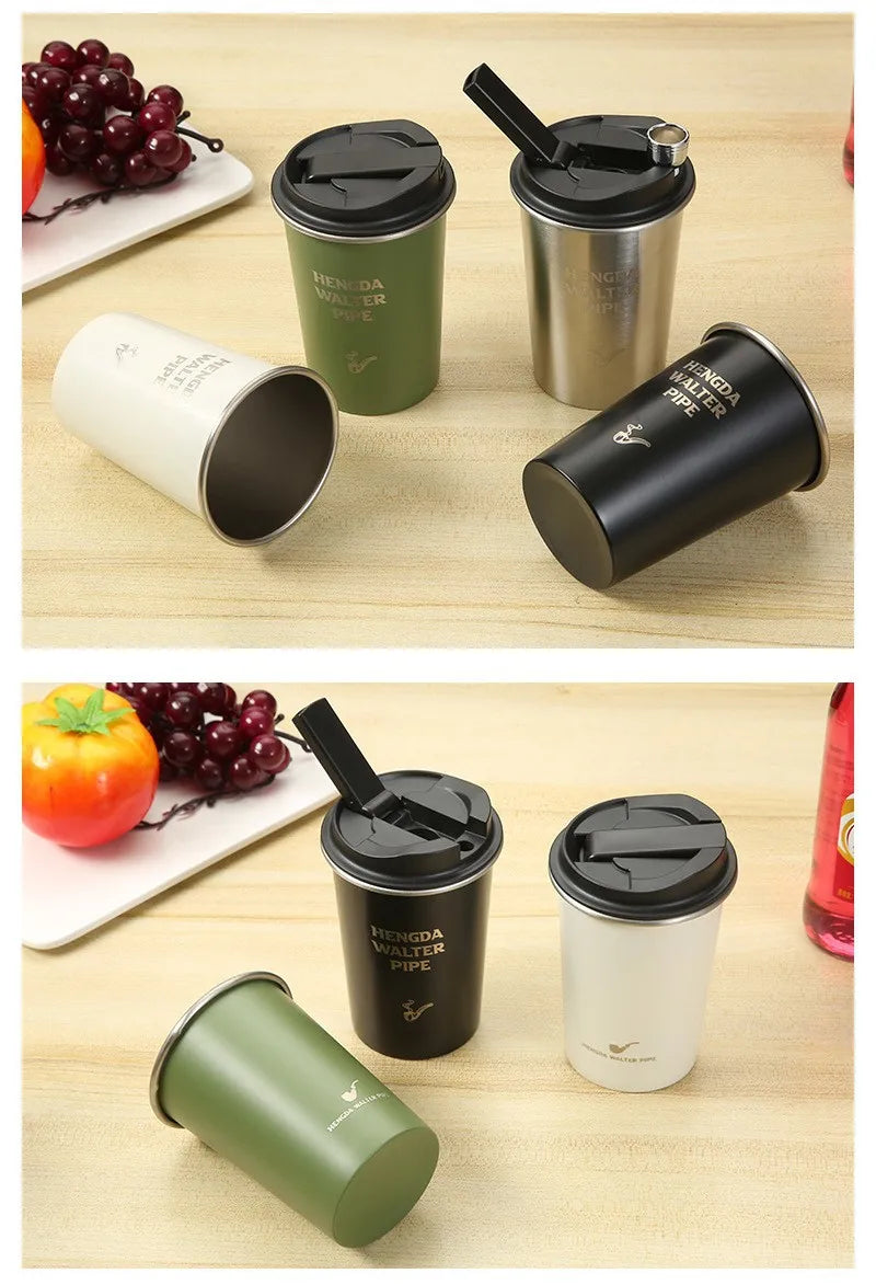 1 Pc Versatile 420 Water Portable Hookah Outdoor Stainless Steel Bottles Sheesha Smoking Tool