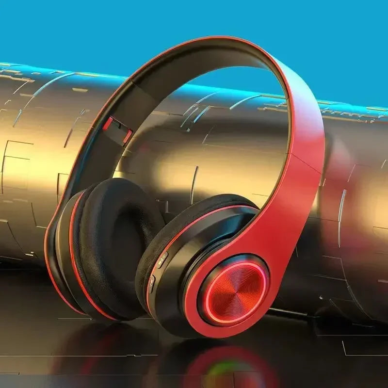Wireless Gaming Headset with Colorful LED Lights