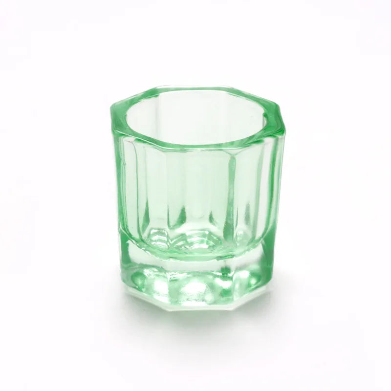 Colorful Crystal Glass Acrylic Powder Liquid Nail Cup Dish Lid Bowl with Cap Manicure Holder Equipment Nail Salon Manicure Tools