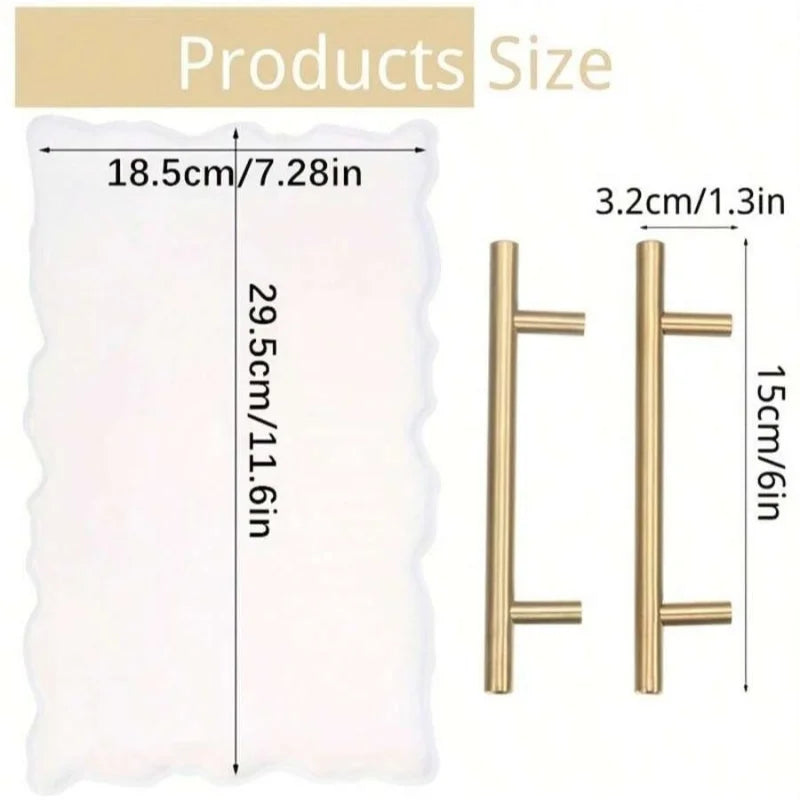 Epoxy Resin Casting Silicone Mold Cube+Straight Edge Cylinder DIY Craft Art Tray Storage Container Holiday Decoration