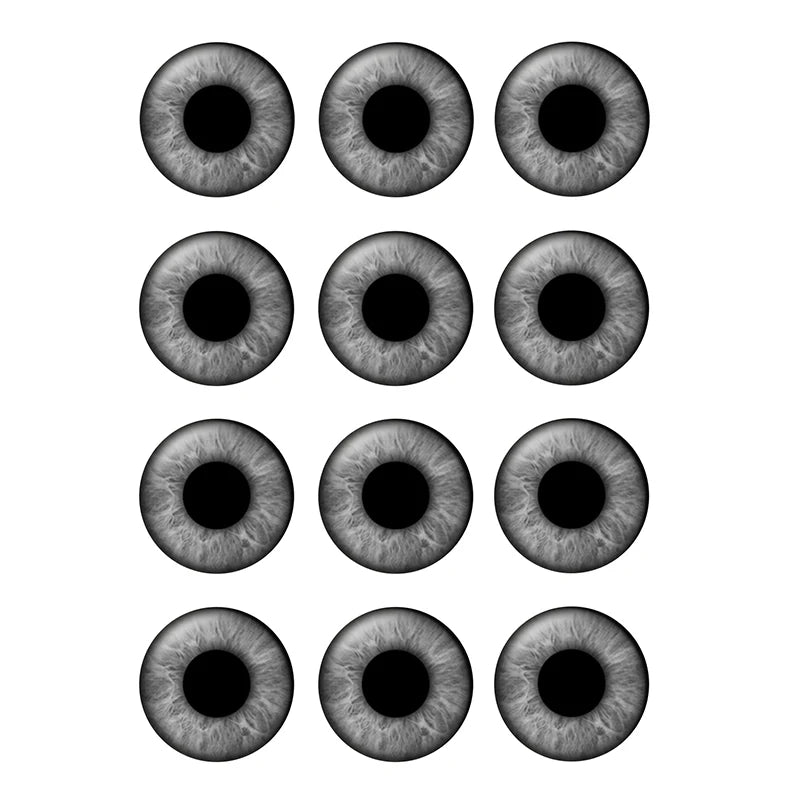 24pcs/bag 14mm Gray Tone Pupil Eyes Chips Suitable for Blythe Doll Glass Cabochons DIY Accessories Bulk Items Wholesale H222