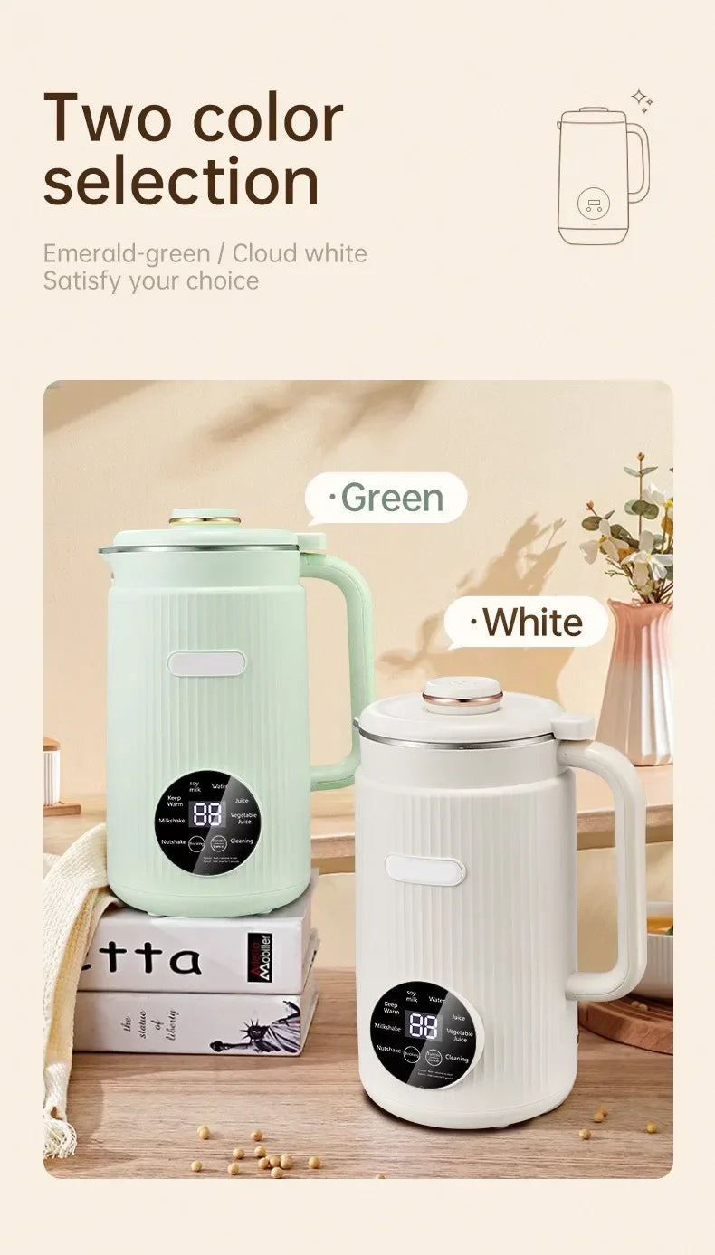 1200ML Electric Soybean Milk Machine Automatic Intelligent Food Blender Filter-free Soy Milk Maker Rice Paste Maker Kettle EU/US