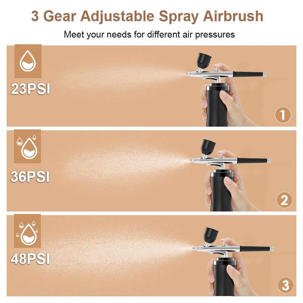Airbrush Nail With Compressor Portable Airbrush Nail Art Compressor For Nails Cake Painting Crafts Air Brush Kit Nails Spray