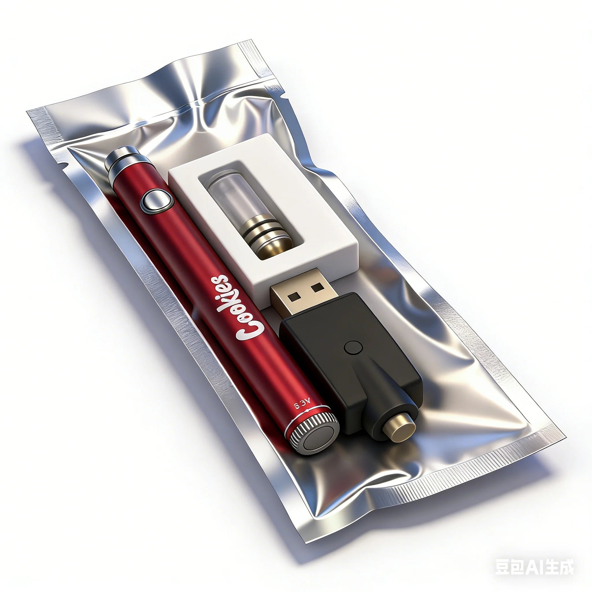 1pcs 380mah Cookies 510 thread battery， Portable Electric Soldering Iron Welding Tool，510 Thread mini light bulb
