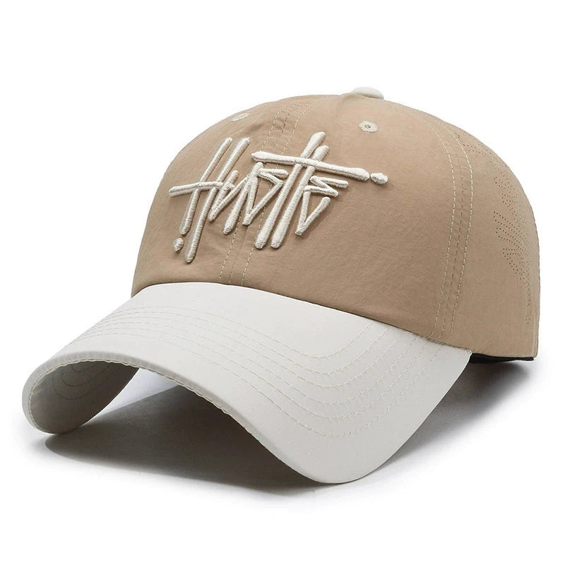 Streetwear Quick-Drying Three-Dimensional Letter Embroidery Baseball Cap for Women Soft-Top Trendy Brand Baseball Cap for Men