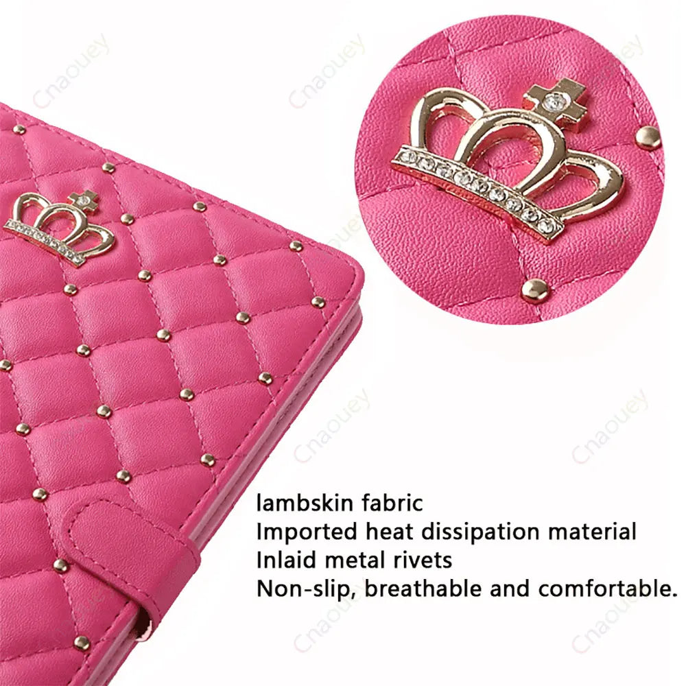 Funda Case for iPad 7th 8th 9th 10th Gen iPad Air4 Air5 iPad Pro11 Air11 A16 Lambskin Stand Smart Case iPad 9.7 2017 2018 Coque